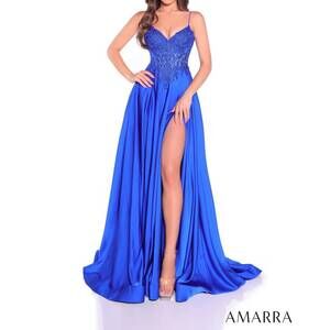 NEW AMARRA women's prom dress in royal blue
